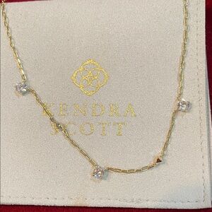 Kendra Scott Gold Necklace with Sparkling Accents